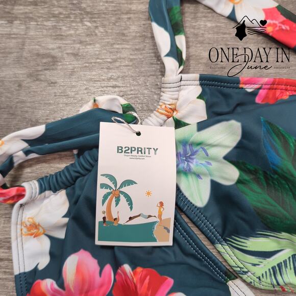 B2Prity High Neck Tummy Control one Piece Swimsuit Size L - Picture 4 of 7